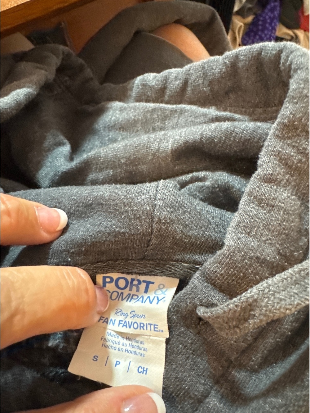 Port & Company NASA Fan Favorite Gray Hoodie Sweatshirt Size Small